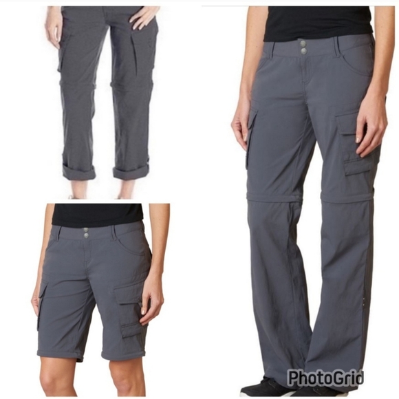Prana Pants - Prana Charcoal Women's Cargo Pants and Shorts